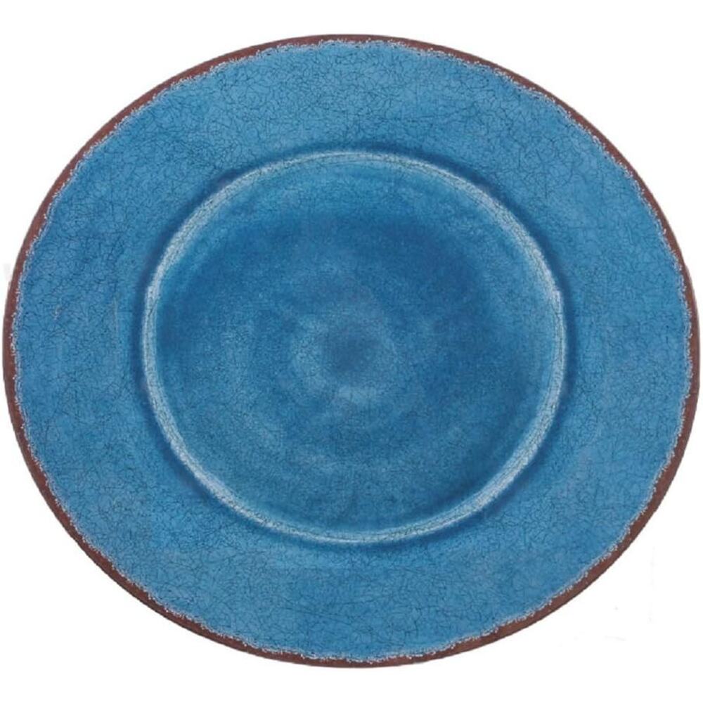 Le Cadeaux Antiqua Blue 16" Melamine Oval Serving Platter NEW